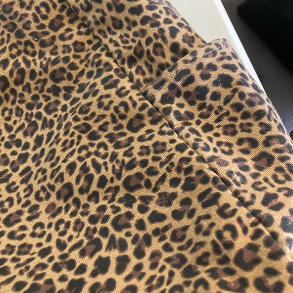 SOLD Leopard Print Canvas Tote - Picture 3 of 5